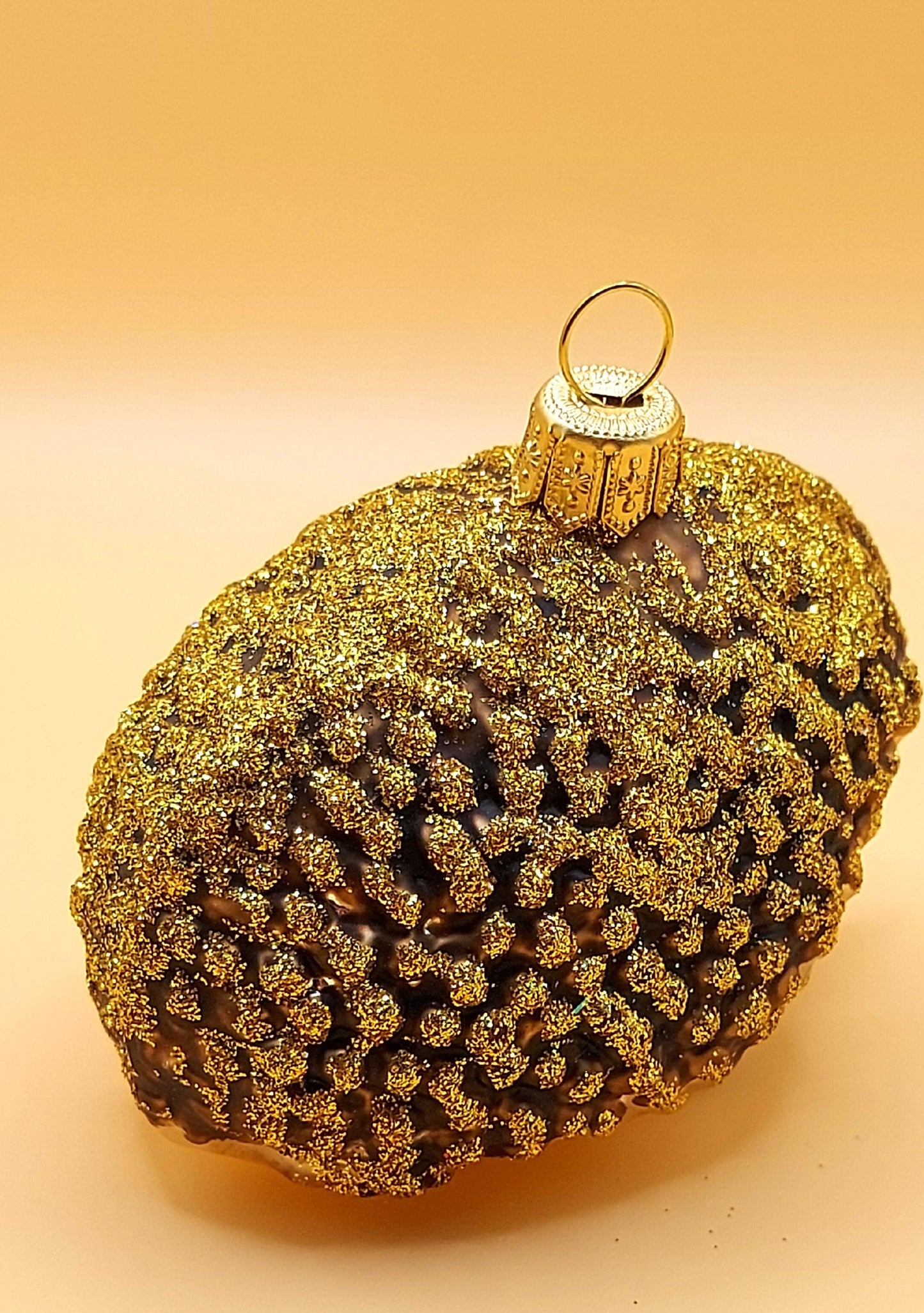 Vintage Czech Republic, Glass Blown, Hand Painted Christmas Tree Ornament - Hedgehog