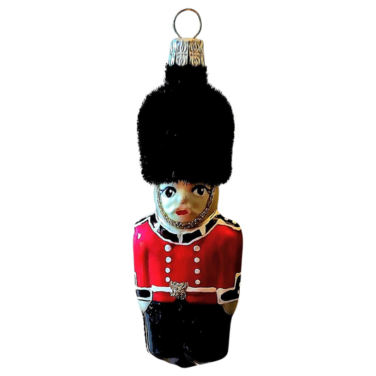Czech Republic, Glass Blown, Hand Painted Christmas Tree Ornament decoration - Soldier