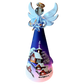 Czech Glass Angel Christmas Ornament: Hand-Painted Winter Village Candle Holder (Blue)