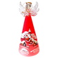 Czech Glass Angel Christmas Ornament: Hand-Painted Winter Village Candle Holder (Red)