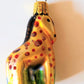 Vintage Czech Republic, Glass Blown, Hand Painted Christmas Tree Ornament - Giraffe a pair ( x 2 )