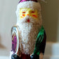 Vintage Czech Republic, Glass Blown, Hand Painted Christmas Tree Ornament - Thin Santa Purple