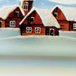 Vintage Czech Hand-Painted Glass Christmas Ornament Candle Holder