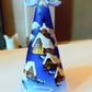 Czech Hand-Painted Glass Angel Christmas Ornament: Blue Village Candle Holder