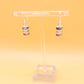Silver Handmade Inlay Earrings Semi Precious Natural Shell- Multi Colour