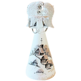 Czech Glass Angel Christmas Ornament: Hand-Painted Candle Holder