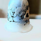 Vintage Czech Glass Bell Ornament: Hand-Painted Winter Village