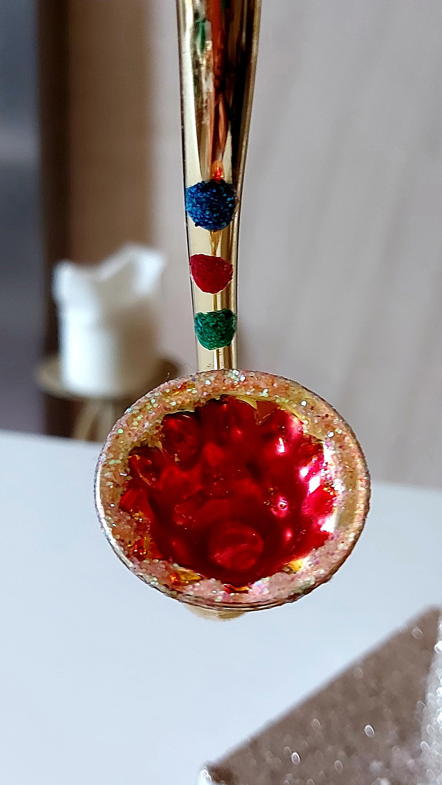 Vintage Czech Republic, Glass Blown, Hand Painted Christmas Tree Ornament - Saxaphone
