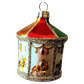 Czech Republic, Glass Blown, Hand Painted Christmas Tree Ornament - Carousel