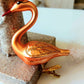 Vintage Czech Republic, Glass Blown, Hand Painted Christmas Tree Ornament - Swan with clip