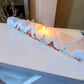 Vintage Czech Hand-Painted Glass Christmas Ornament Candle Holder