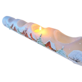 Czech Hand-Painted Glass Christmas Ornament Candle Holder