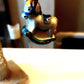 Vintage Czech Glass Blown Rocking Horse Christmas Ornament Pair