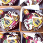 Vintage Czech Glass Christmas Ornament: Hand-Painted Maroon Small Ball