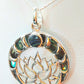 Silver Handmade Inlay Pendant Semi Precious Abalone Shell- Emblem
