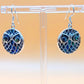Silver Handmade Inlay Earrings Semi Precious Abalone Shell- Owl