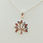 Silver Handmade Inlay Pendant Semi Precious Natural Shell- Tree
