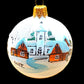 Vintage Czech Glass Christmas Ornament: Hand-Painted White Small Ball