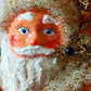 Vintage Czech Republic, Glass Blown, Hand Painted Christmas Tree Ornament - Large Santa Chimney Gold