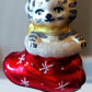 Vintage Czech Republic, Glass Blown, Hand Painted Christmas Tree Ornament - Cat in Boot