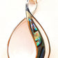 Silver Handmade Inlay Pendant/Earring Set Semi Precious Abalone Shell- Loop