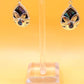 Silver Handmade Inlay Earrings Semi Precious Abalone Shell- Flower