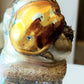 Vintage Czech Republic, Glass Blown, Hand Painted Christmas Tree Ornament - Large Santa in Chimney