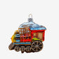 Vintage Czech Republic, Glass Blown, Hand Painted Christmas Tree Ornament - Train