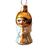 Czech Republic, Glass Blown, Hand Painted Christmas Tree Ornament - Angel