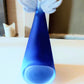Vintage Czech Glass Angel Christmas Ornament: Hand-Painted Winter Village Candle Holder (Blue)