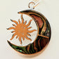 Silver Handmade Inlay Pendant/Earring Set Semi Precious Abalone Shell- Sun/Moon