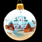 Vintage Czech Glass Christmas Ornament: Hand-Painted White Small Ball