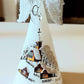Vintage Czech Glass Angel Christmas Ornament: Hand-Painted Winter Village
