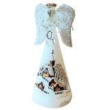 Czech Glass Angel Christmas Ornament: Hand-Painted Winter Village