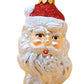 Vintage Czech Republic, Glass Blown, Hand Painted Christmas Tree Ornament - Santa Head