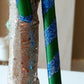 Vintage Czech Republic, Glass Blown, Hand Painted Christmas Tree Ornament - Large  Candy Cane
