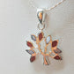Silver Handmade Inlay Pendant/Earring Set Semi Precious Natural Shell- Tree