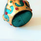Vintage Czech Republic, Glass Blown, Hand Painted Christmas Tree Ornament - Crown