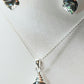 Silver Handmade Inlay Pendant/Earring Set Semi Precious Abalone Shell- Shell
