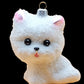 Vintage Czech Republic, Glass Blown, Hand Painted Christmas Tree Ornament - White Pussy Cat