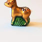 Vintage Czech Republic, Glass Blown, Hand Painted Christmas Tree Ornament - Deer a pair ( x 2 )