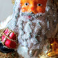 Vintage Czech Republic, Glass Blown, Hand Painted Christmas Tree Ornament - Very Large Santa