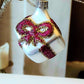 Vintage Czech Republic, Glass Blown, Hand Painted Christmas Tree Ornament - Present