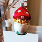 Vintage Czech Republic, Glass Blown, Hand Painted Christmas Tree Ornament - Mushroom Child