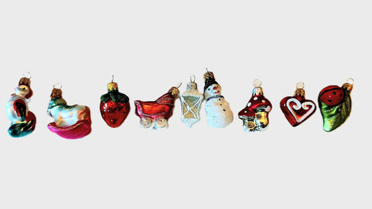Vintage Czech Glass Christmas Ornaments: Hand-Painted Tree Decorations