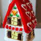 Vintage Czech Republic, Glass Blown, Hand Painted Christmas Tree Ornament - Ginger Bread House