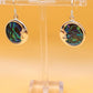 Silver Handmade Inlay Earrings Semi Precious Abalone Shell- Moon
