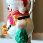 Vintage Czech Republic, Glass Blown, Hand Painted Christmas Tree Ornament - Snowman Drummer