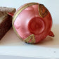 Vintage Czech Republic, Glass Blown, Hand Painted Christmas Tree Ornament - Genie Lamp Pink