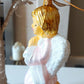 Vintage Czech Republic, Glass Blown, Hand Painted Christmas Tree Ornament - Pink Angel